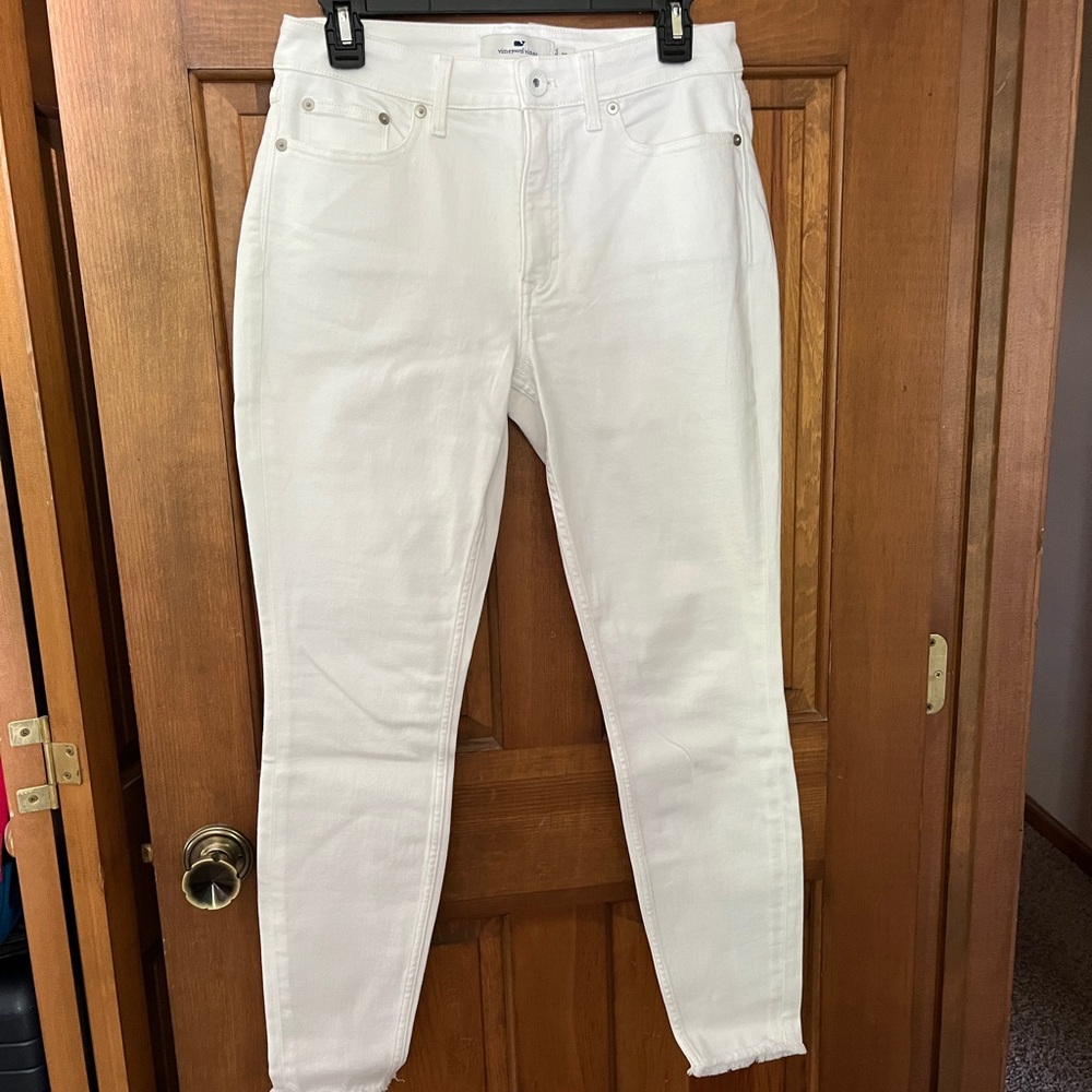 Vineyard Vines White Skinny High-Rise Jeans